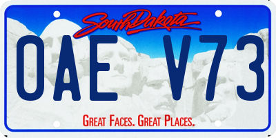 SD license plate 0AEV73