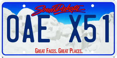 SD license plate 0AEX51