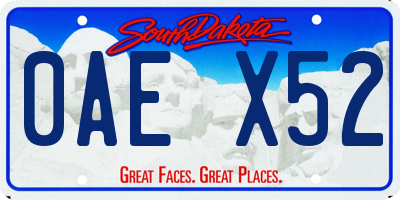 SD license plate 0AEX52