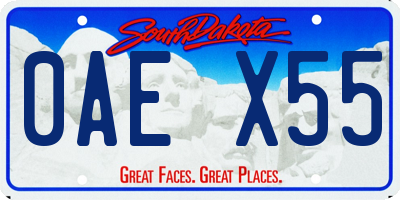 SD license plate 0AEX55