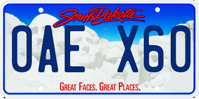 SD license plate 0AEX60