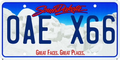 SD license plate 0AEX66