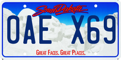 SD license plate 0AEX69