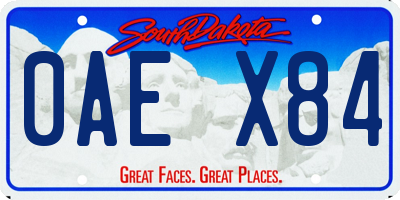 SD license plate 0AEX84