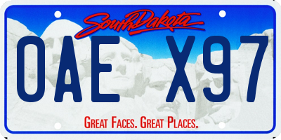 SD license plate 0AEX97