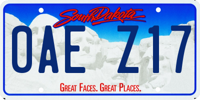 SD license plate 0AEZ17