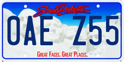 SD license plate 0AEZ55