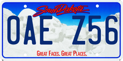 SD license plate 0AEZ56