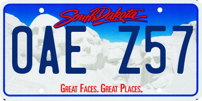 SD license plate 0AEZ57