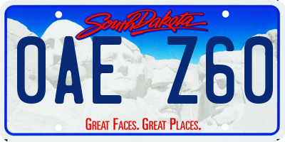 SD license plate 0AEZ60