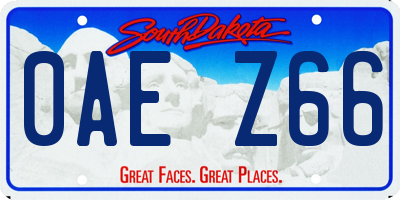 SD license plate 0AEZ66