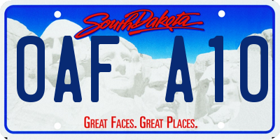 SD license plate 0AFA10