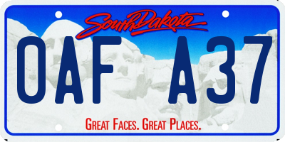 SD license plate 0AFA37