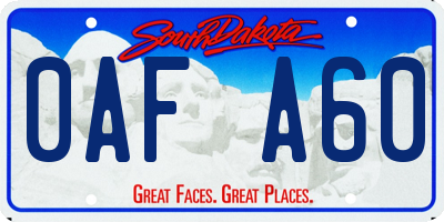 SD license plate 0AFA60