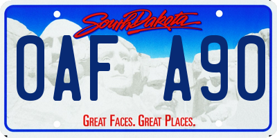 SD license plate 0AFA90