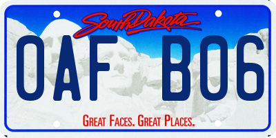 SD license plate 0AFB06