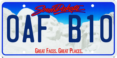 SD license plate 0AFB10