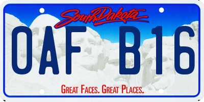 SD license plate 0AFB16