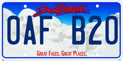 SD license plate 0AFB20