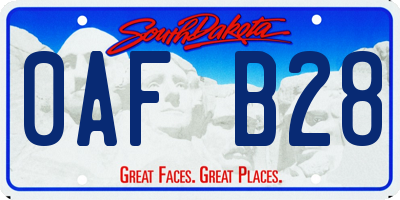 SD license plate 0AFB28