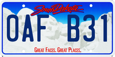 SD license plate 0AFB31