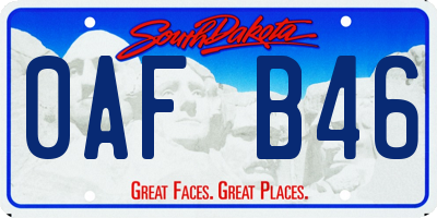 SD license plate 0AFB46