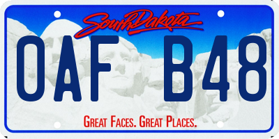 SD license plate 0AFB48