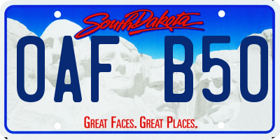 SD license plate 0AFB50