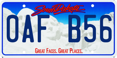 SD license plate 0AFB56