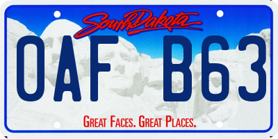 SD license plate 0AFB63