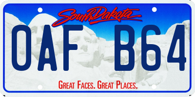 SD license plate 0AFB64