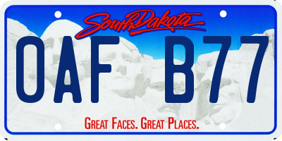 SD license plate 0AFB77