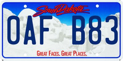 SD license plate 0AFB83