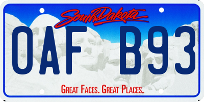 SD license plate 0AFB93