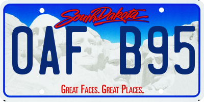 SD license plate 0AFB95