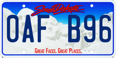 SD license plate 0AFB96