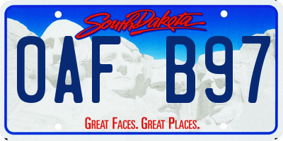 SD license plate 0AFB97