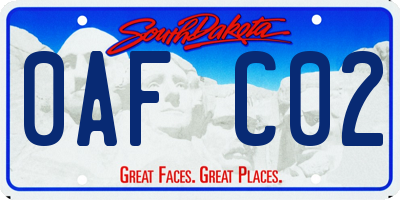 SD license plate 0AFC02