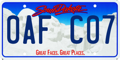 SD license plate 0AFC07