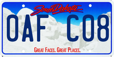 SD license plate 0AFC08