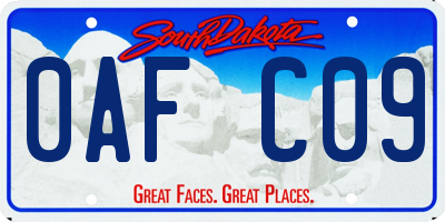 SD license plate 0AFC09