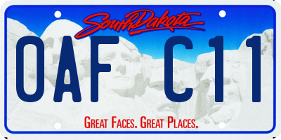 SD license plate 0AFC11