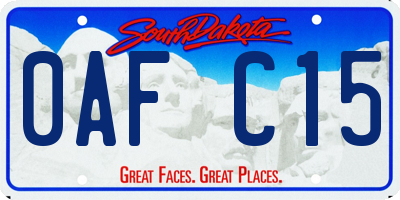 SD license plate 0AFC15