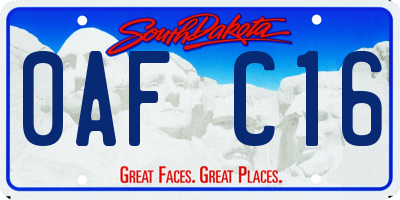 SD license plate 0AFC16