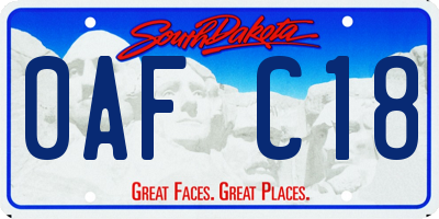 SD license plate 0AFC18