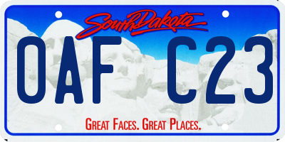 SD license plate 0AFC23