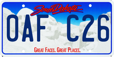 SD license plate 0AFC26