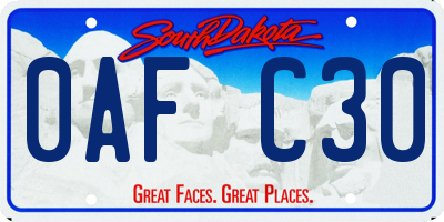 SD license plate 0AFC30