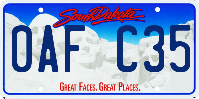 SD license plate 0AFC35