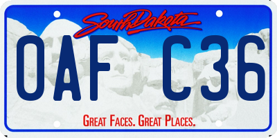 SD license plate 0AFC36